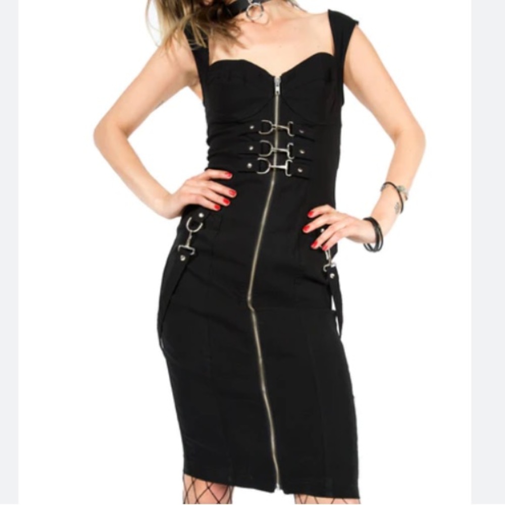 Vintage Lip Service Piece of Work Bondage Wiggle Dress